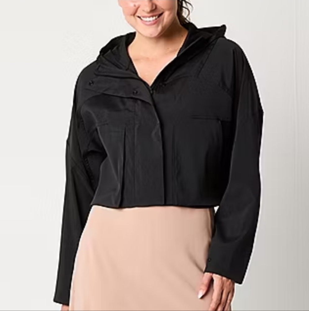 Xersion Black Women's Utility Jacket. XLT